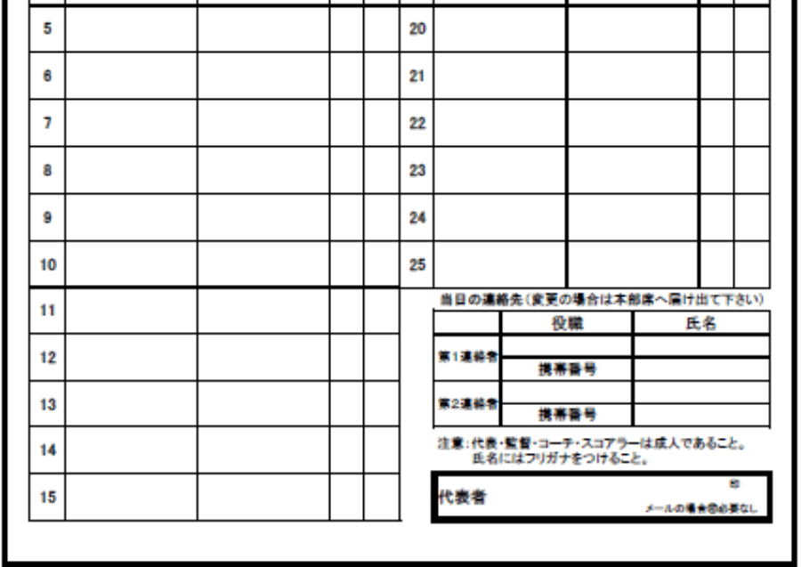 大会登録指導者・選手名簿（ジュニア）.xls